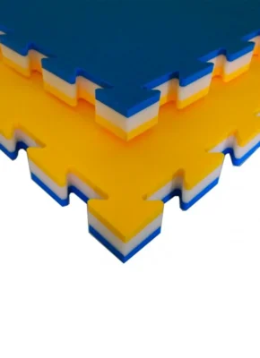 Tatami puzzle de 4 cm azul y amarillo para casa Tatami puzzle de 4 cm azul y amarillo para casa